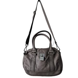 Calvin Klein Bag Women Taupe Leather Hobo Shoulder Strap Silver Hardware Taupe